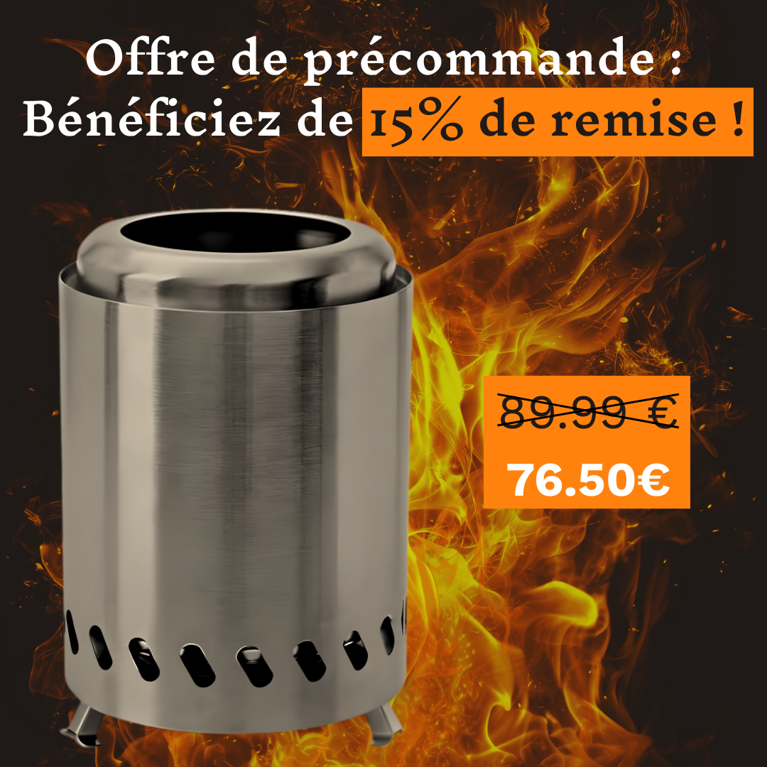 Mini-brasero portable sans fumée