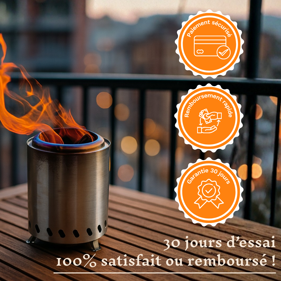 Mini-brasero portable sans fumée