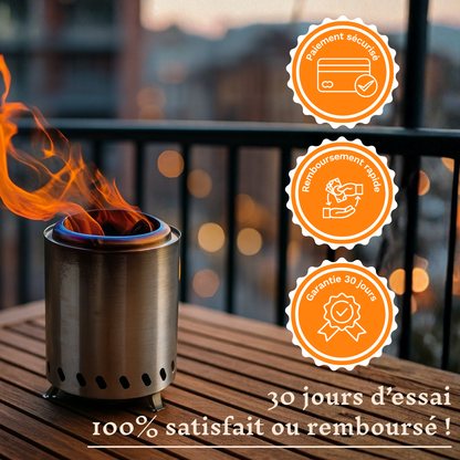 Mini-brasero portable sans fumée